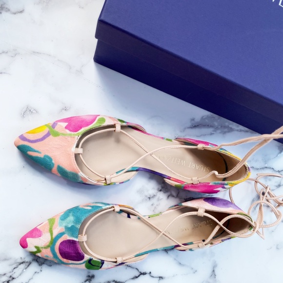 NEW IN BOX Stuart Weitzman Ballet flats watercolor - Picture 6 of 6